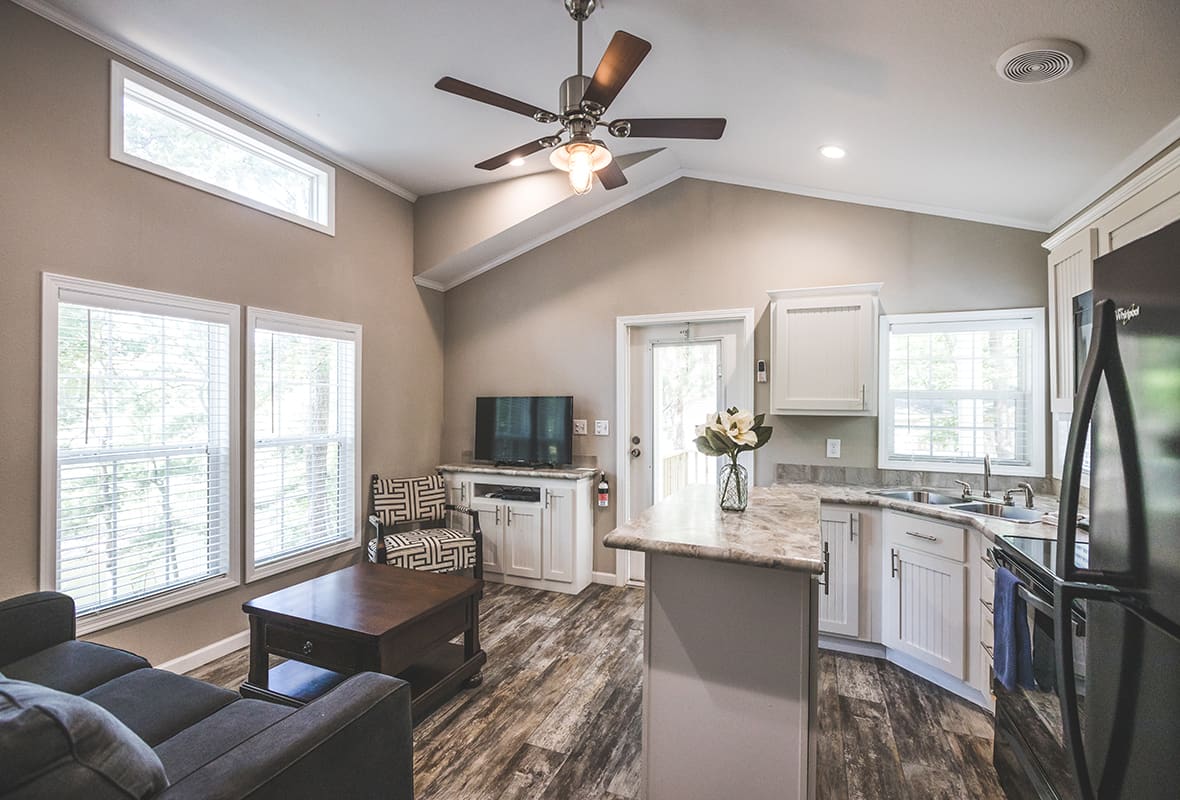 Inside of rental cabin