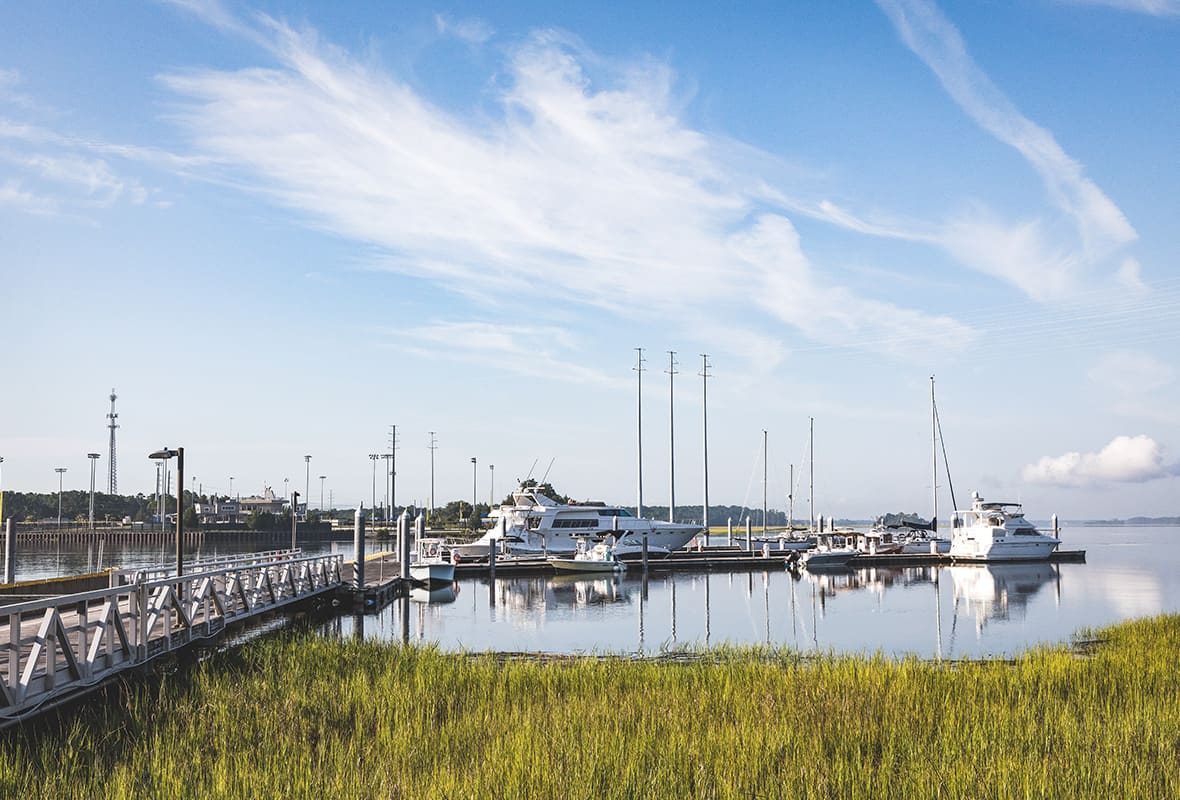 Boats docked