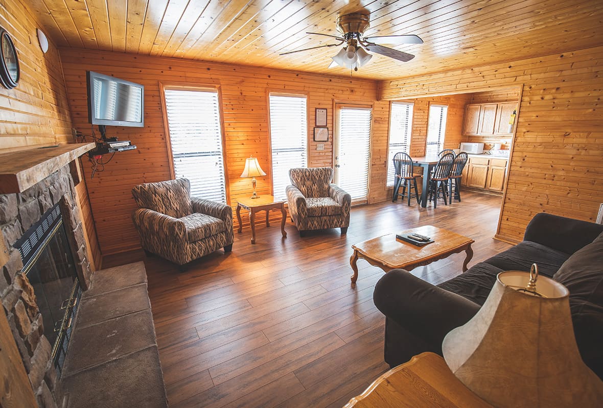 Inside of cabin at marina