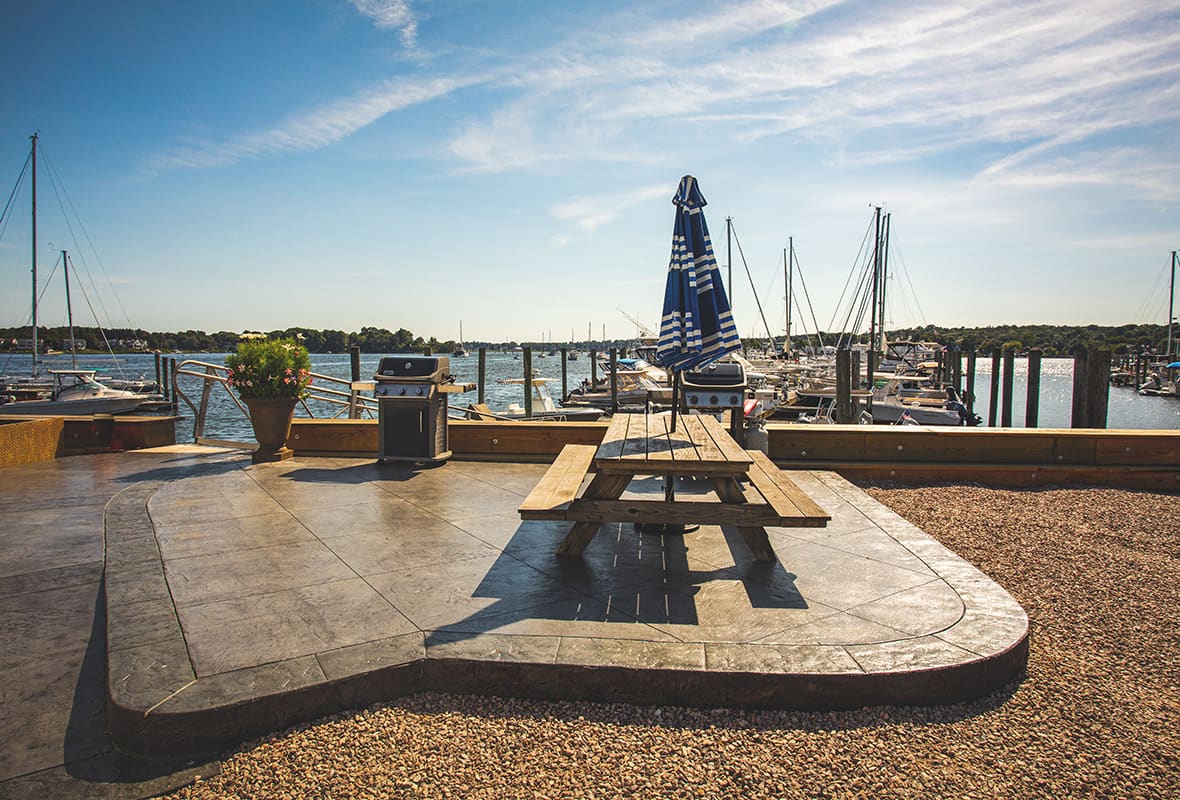 Picnic table and grill area