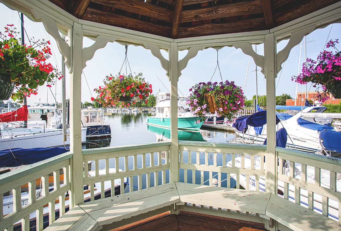 Gazebo looking over water