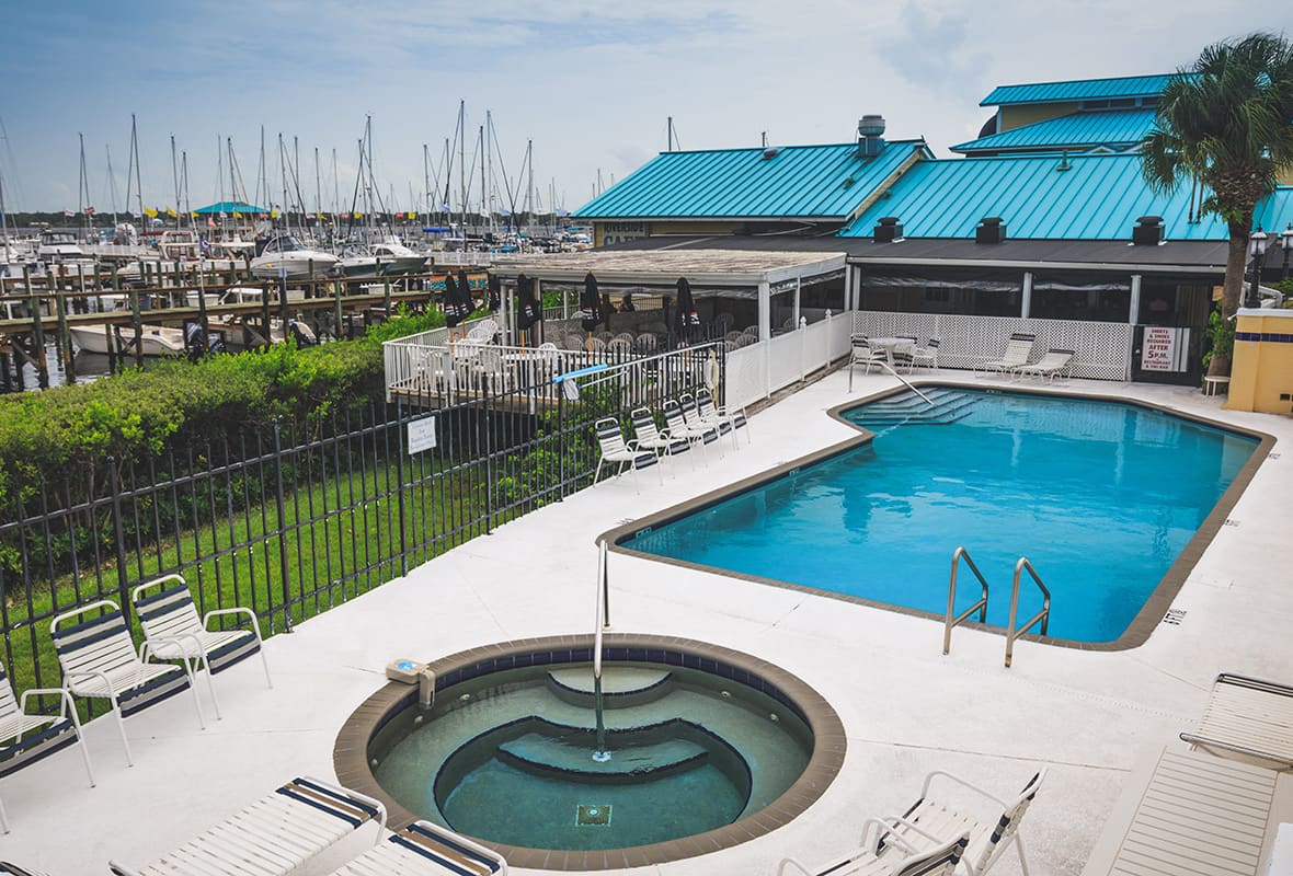 Swimming pool and hot tub