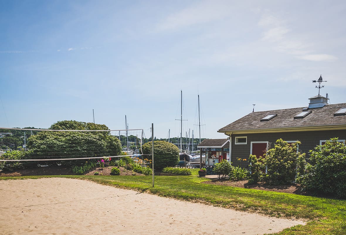 Sand volleyball court