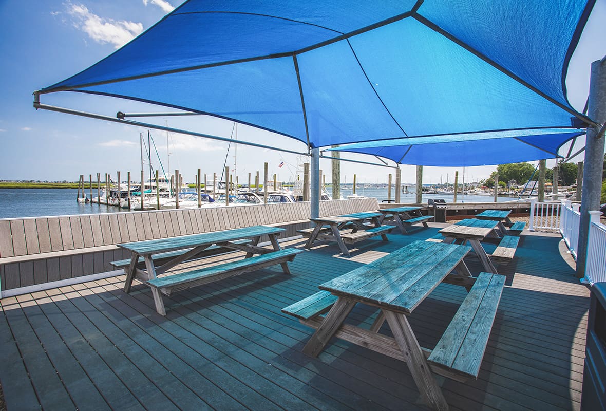 Covered picnic tables