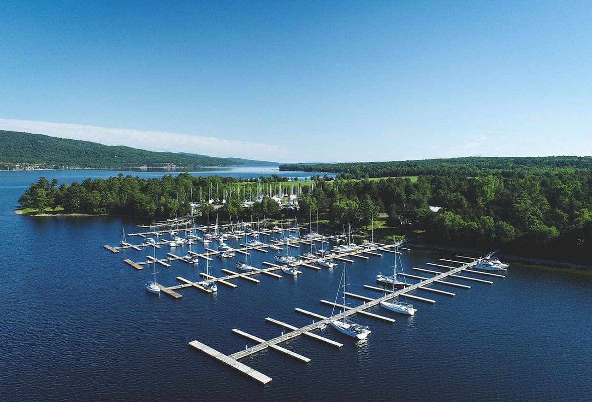 safe harbor willsboro bay aerial view