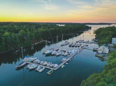 safe harbor great island aerial view